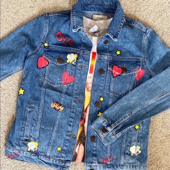river island patchwork denim jacket